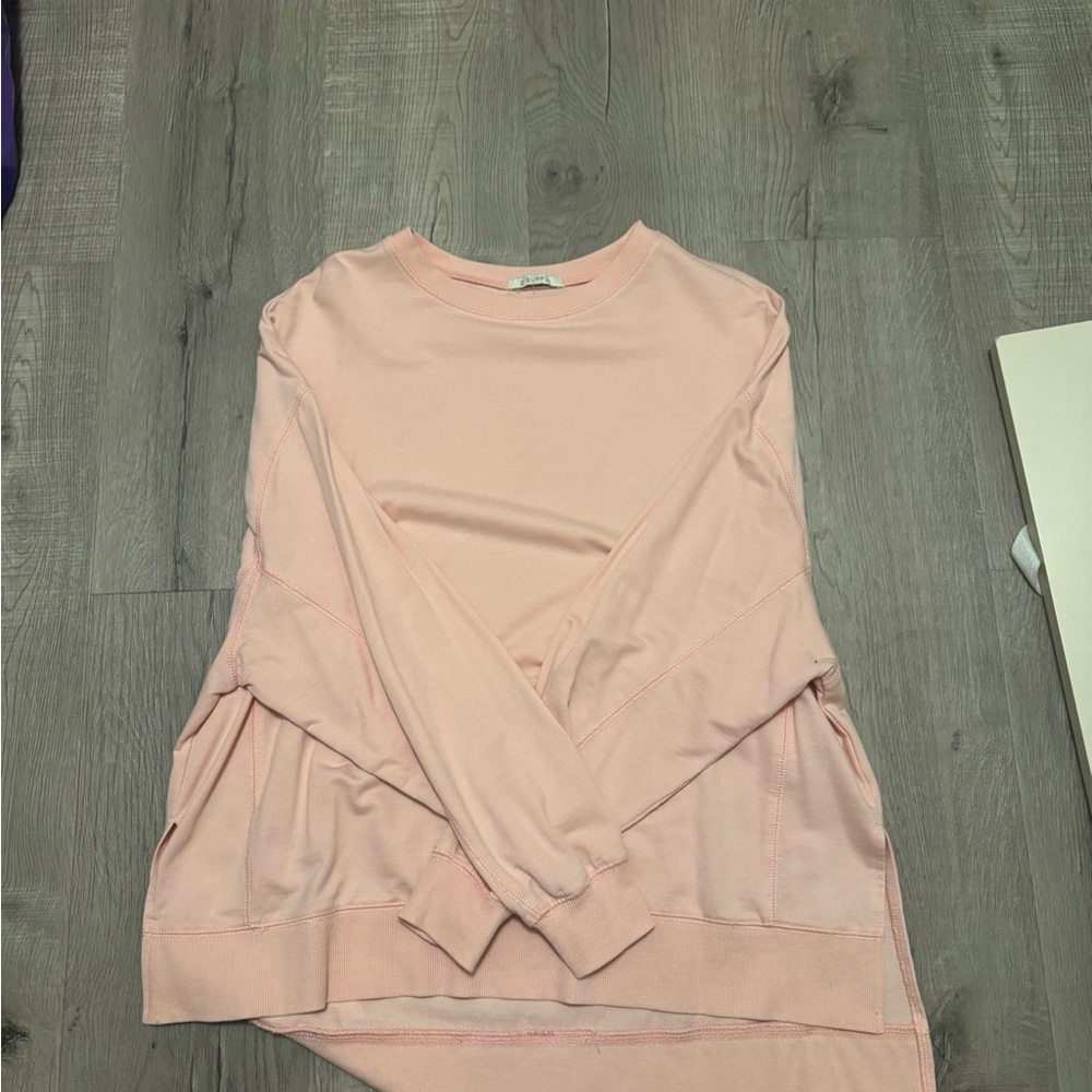 Z Supply Blush Pink Long Sleeve Top